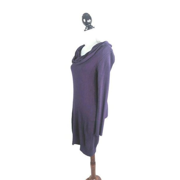 Max Studio Dress Womens S Purple Stretch Knit Body Con Slip On Long Sleeve - Picture 2 of 6